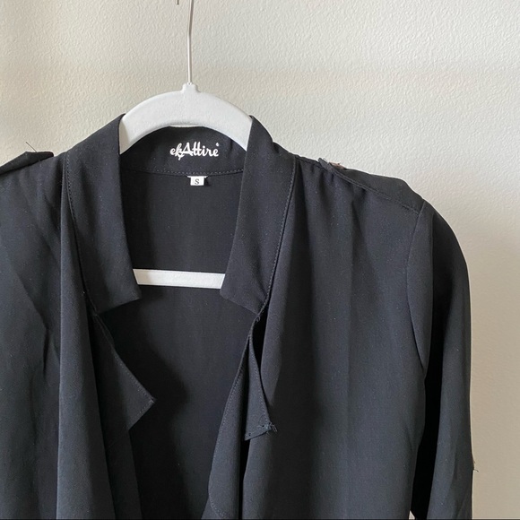 *REPOSH Perfect Black Trench - Picture 5 of 10